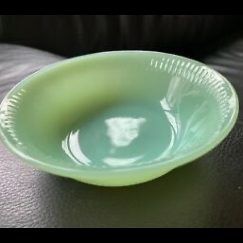 Fire King Jadeite Jane Ray Cereal Bowl (1)